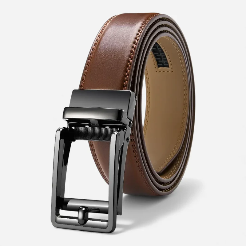 Ceinture Cuir Marron Automatique Homme – Image 2