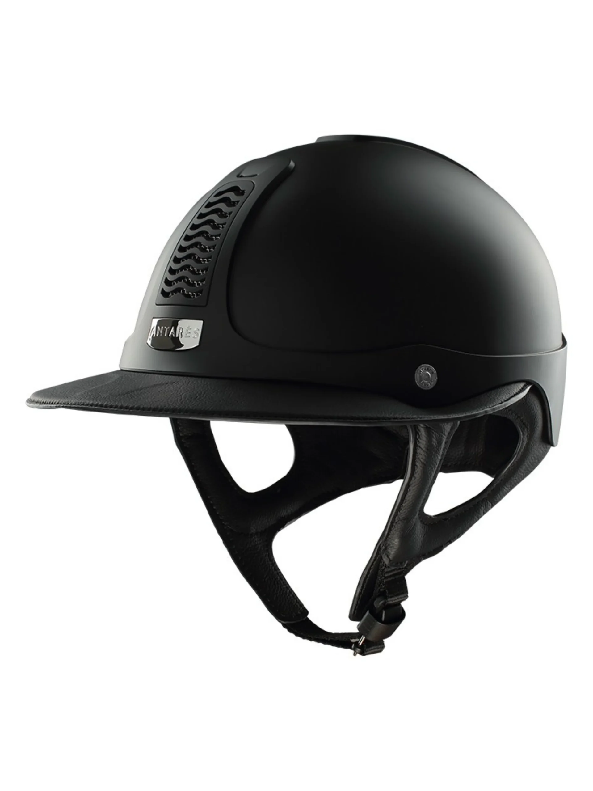 Bombe Precision Galaxy Eclipse visière Noir Mat/Cuir Noir – Image 2