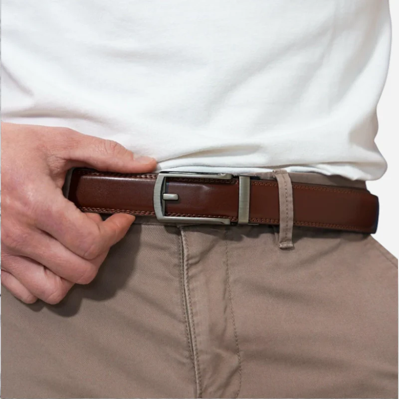 Ceinture Cuir Marron Automatique Homme – Image 4