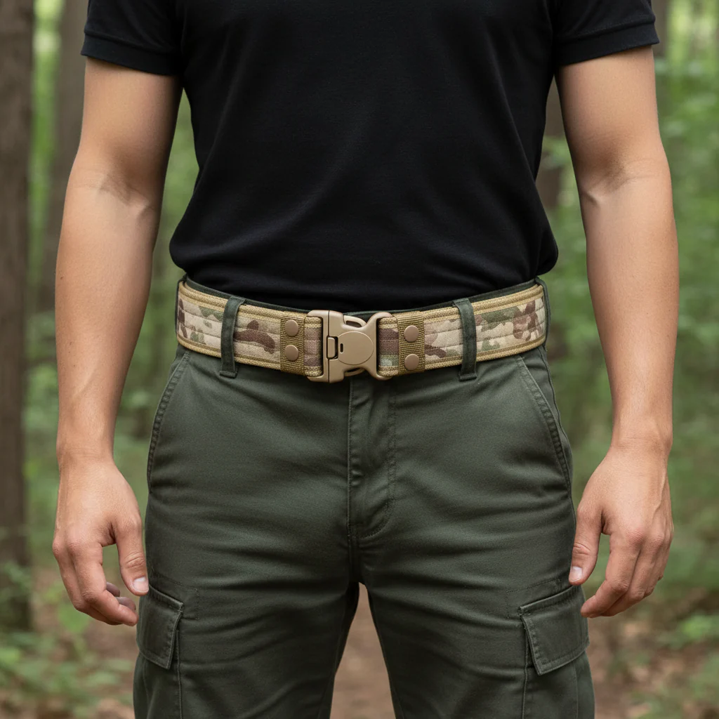 Ceinture Militaire Tactique Tissu Elastique Combat Homme – Image 5